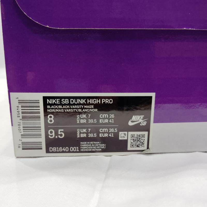 ナイキ NIKE スニーカー スニーカー SB DUNK HIGH PRO REVERSE IOWA ダンク ハイ リバース アイオワ DB1640-001 26.0cm メンズ USED 古着 中古 50169178