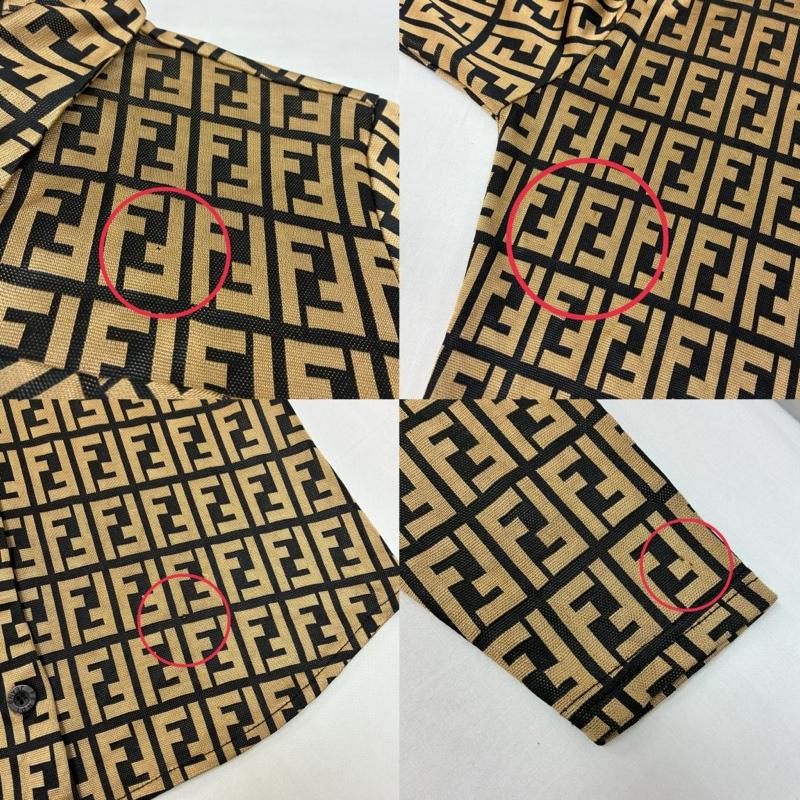 フェンディ FENDI シャツ、ブラウス 長袖 OLD ARCHIVE ズッカ柄 FFロゴ ポリエステル ストレッチ ボタン シャツ ヴィンテージ イタリア製 - レディース USED 古着 中古 50169255