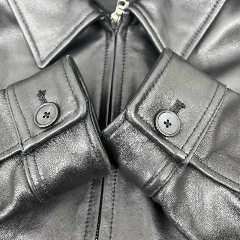 アーペーセー A.P.C. ジャケット、上着 ライダース シープスキン レザー モトブルゾン S 黒 / ブラック / black メンズ USED 古着 中古 50169287