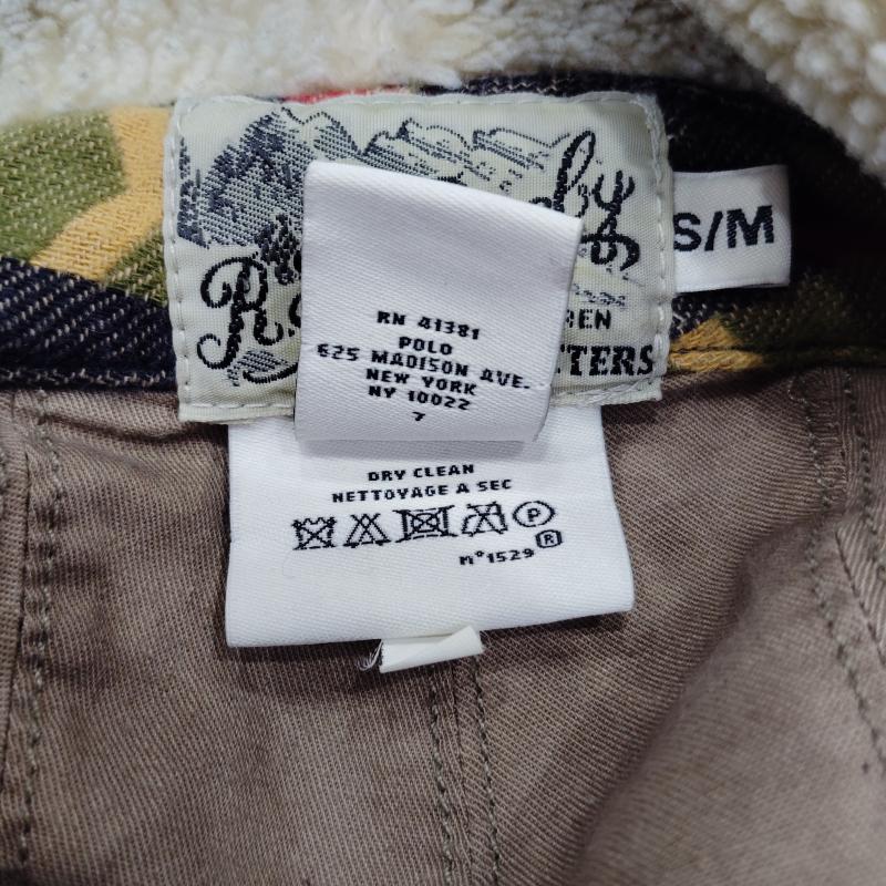 ラグビーラルフローレン RUGBYRALPHLAUREN 帽子 キャップ ネイティブ柄 イヤーフラップ ウール キャップ S/M - メンズ USED 古着 中古 50169317
