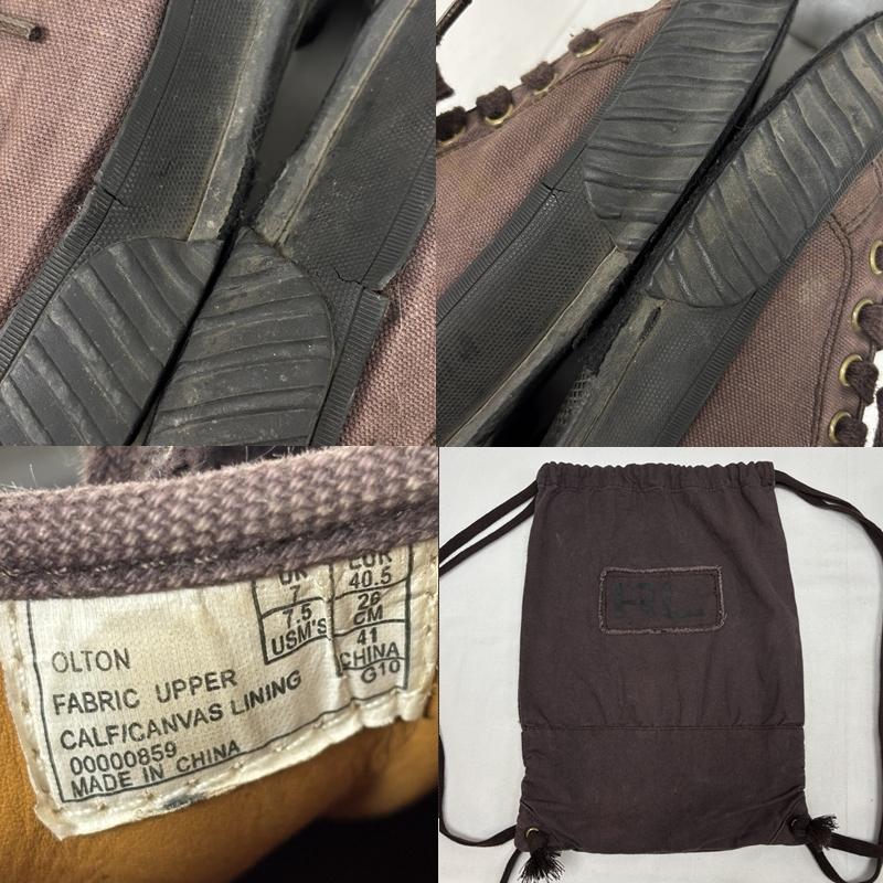 ラルフローレン RALPHLAUREN スニーカー スニーカー キャンバス スニーカー ローカット レースアップ 26.0cm メンズ USED 古着 中古 50169436