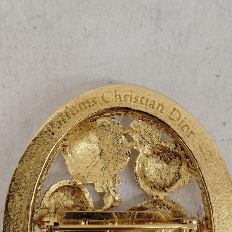 ディオール DIOR ファッション小物 コサージュ オーバル ブローチ 香水瓶 パフューム ボトル モチーフ コスチューム ジュエリー - 金 / ゴールド / gold color レディース USED 古着 中古 50169469