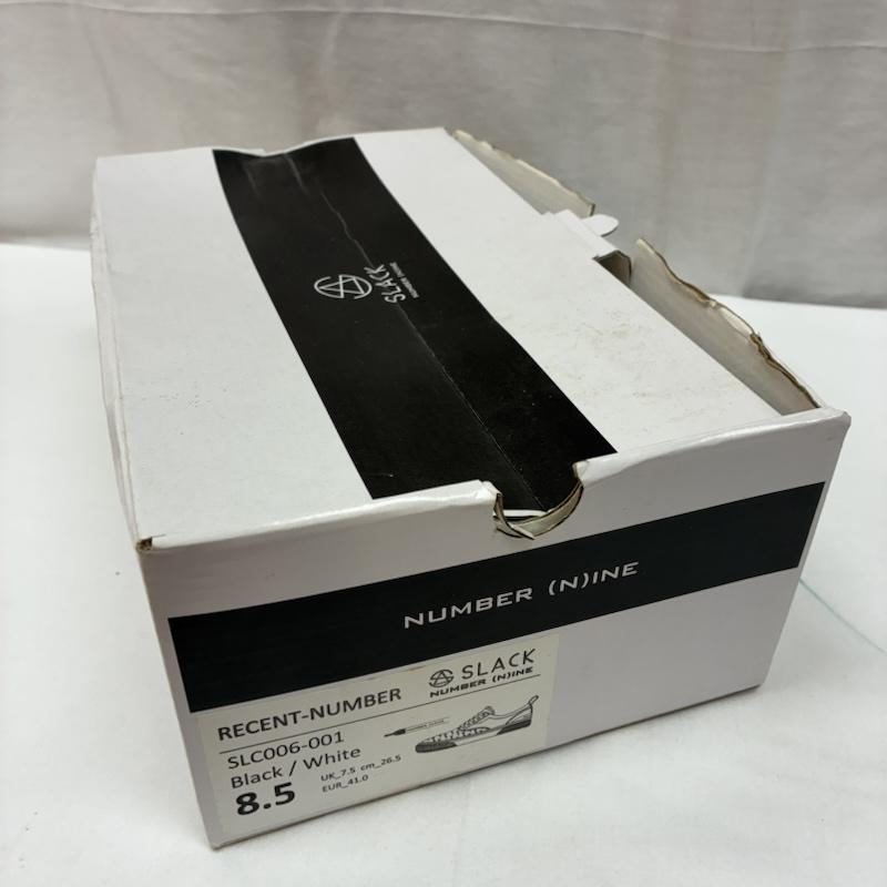 ナンバーナイン NUMBER (N)INE スニーカー スニーカー SLACK FOOTWEAR レザー キャンバス ローカット スニーカー 26.5cm メンズ USED 古着 中古 50169506
