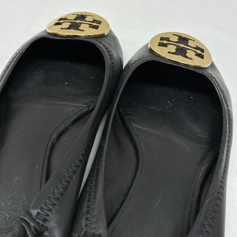 トリーバーチ TORY BURCH パンプス パンプス ロゴ ゴールド金具 レザー フラット パンプス バレエ シューズ 23.5cm レディース USED 古着 中古 50169508