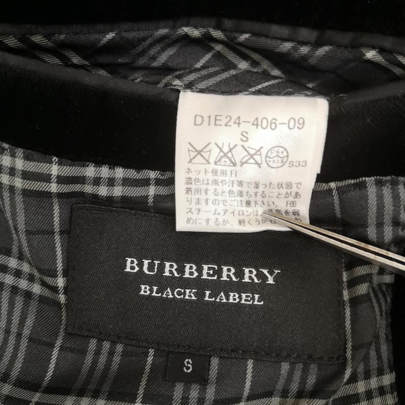 バーバリーブラックレーベル BURBERRY BLACK LABEL ジャケット、上着 ジャケット、ブレザー ノバチェック シングルブレスト ベロア テーラード ジャケット D1E24-406-09 S 黒 / ブラック / black メンズ USED 古着 中古 50169518