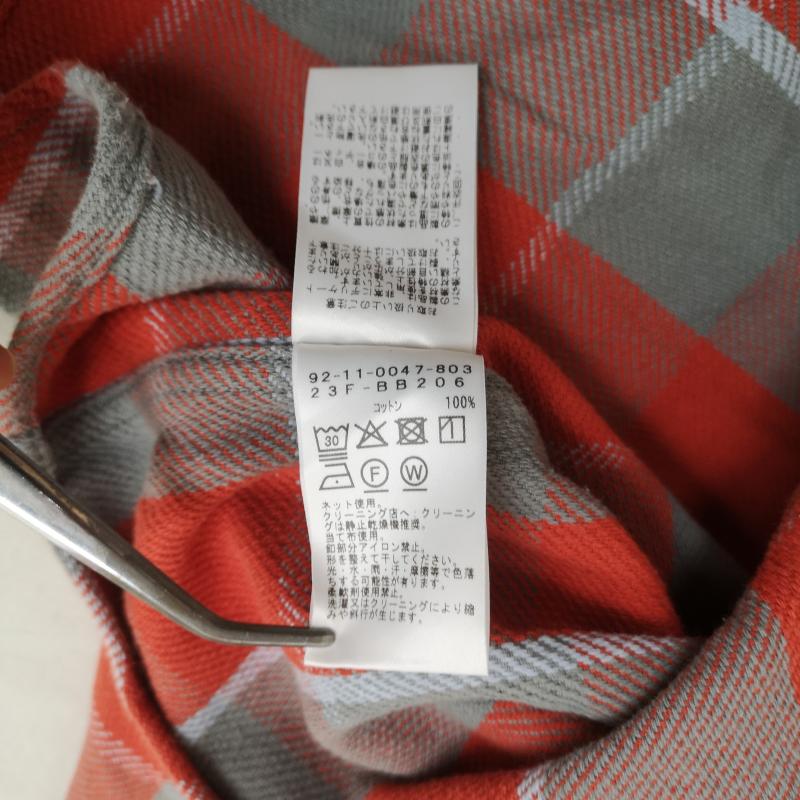 ビーミング バイ ビームス B:MING by BEAMS シャツ、ブラウス 長袖 リラックス フィット フランネル 長袖 チェック シャツ ネル シャツ 92-11-0047-803 XL 灰 / グレー / gray X 橙 / オレンジ / orange X マルチカラー / マルチカラー / multicolor メンズ USED 古着 中古 50169736