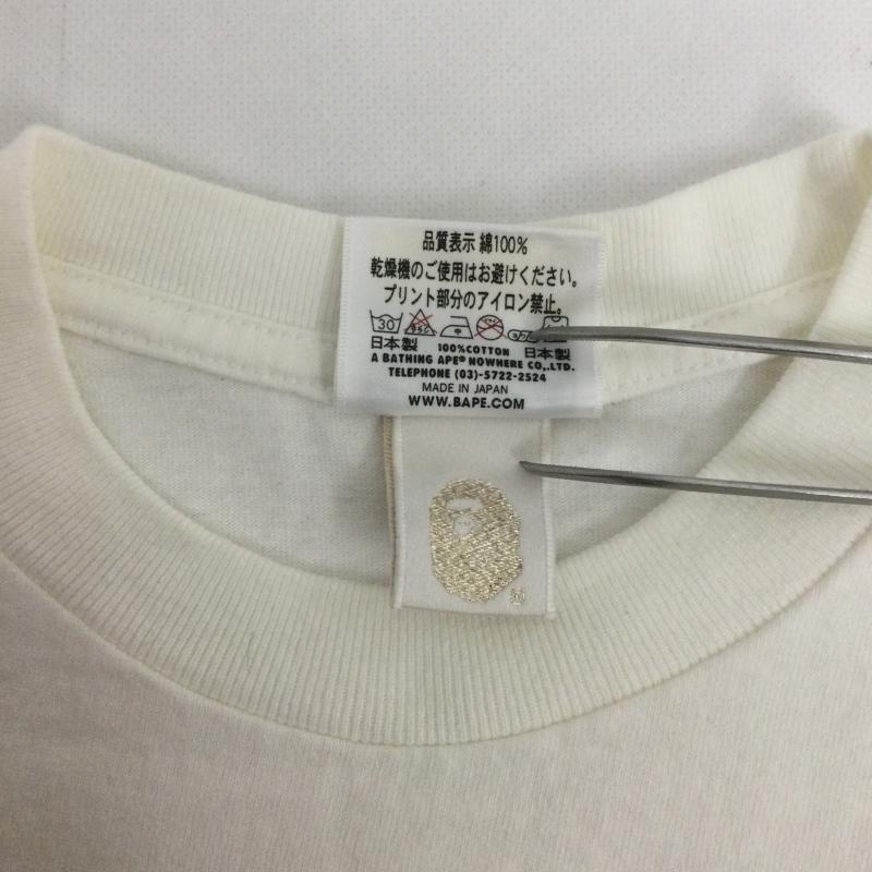 アベイシングエイプ A BATHING APE Tシャツ 半袖 a bathing ape Tシャツ BAPE MOSS S プリント 白 / ホワイト / white メンズ USED 古着 中古 50169925
