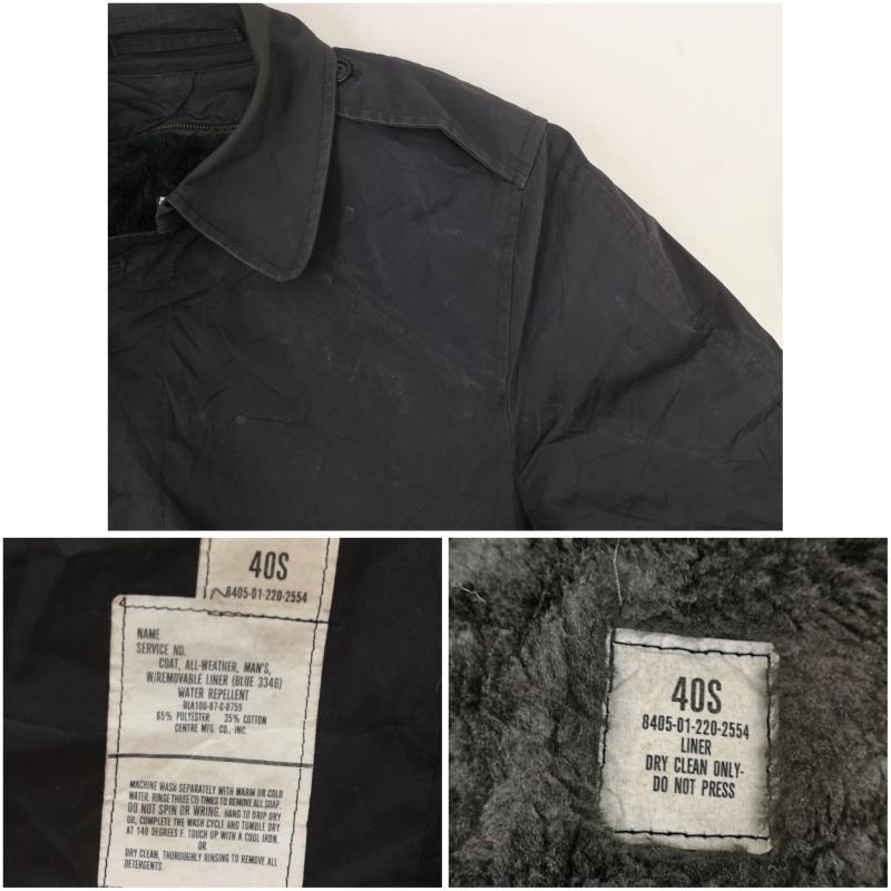 古着 USED コート コート一般 U.S.NAVY アメリカ 海軍 ボア ライナー付き オール ウェザー コート 40 紺 / ネイビー / navy メンズ USED 古着 中古 50170017