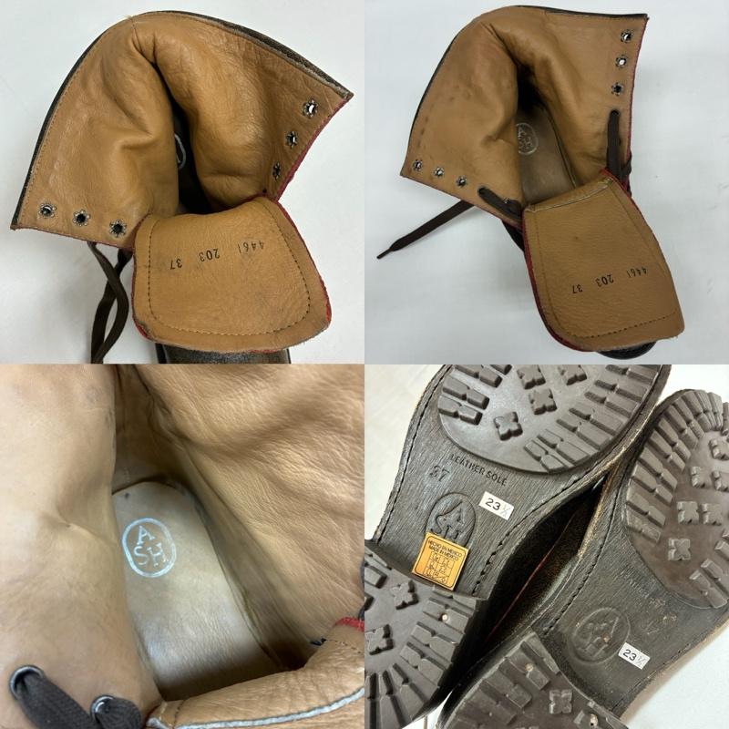 アッシュ ASH ブーツ ショートブーツ クラック レザー スタッズ レースアップ ブーツ Y2K パンク 37 23.5cm レディース USED 古着 中古 50170088