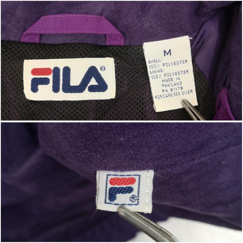 フィラ FILA ジャケット、上着 ジャンパー、ブルゾン ロゴパッチ ハーフジップ アノラック ジャケット M 紫 / パープル / purple メンズ USED 古着 中古 50170134
