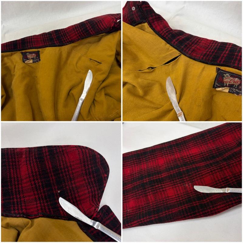 ウールリッチ WOOLRICH ジャケット、上着 ジャンパー、ブルゾン 50s 503 バッファロー チェック マッキーノ ジャケット 46 黒 / ブラック / black X 赤 / レッド / red メンズ USED 古着 中古 50170284