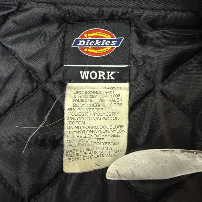 ディッキーズ Dickies ジャケット、上着 ジャンパー、ブルゾン ワーク アイゼンハワー ジャケット Independent ワッペン カスタム XL 黒 / ブラック / black メンズ USED 古着 中古 50170298