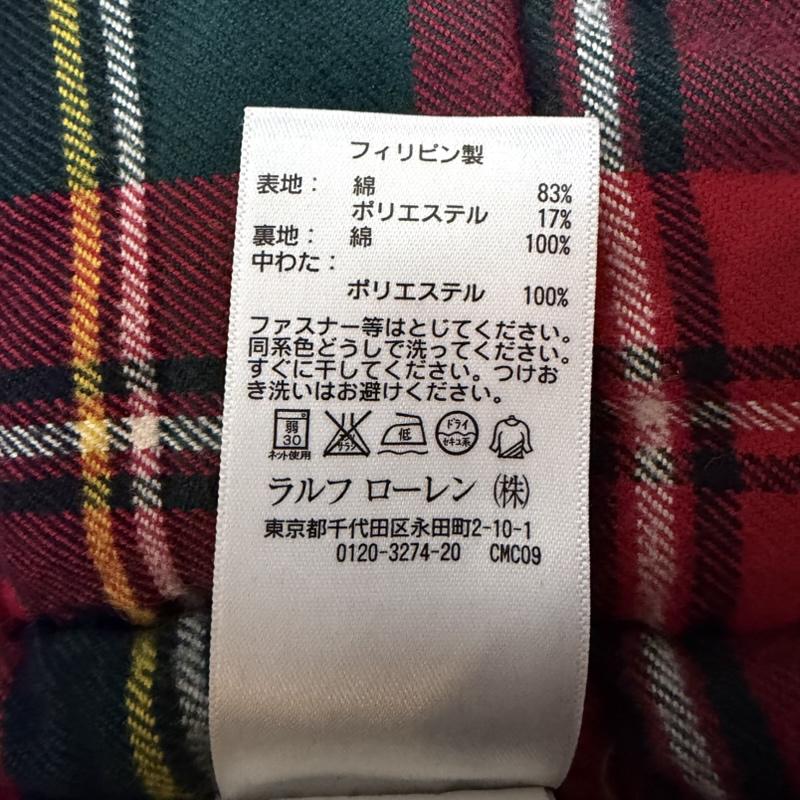 ポロバイラルフローレン Polo by RALPH LAUREN ジャケット、上着 ジャンパー、ブルゾン 中綿 スウェット ベスト 裏地 チェック M 黒 / ブラック / black X 赤 / レッド / red メンズ USED 古着 中古 50170504