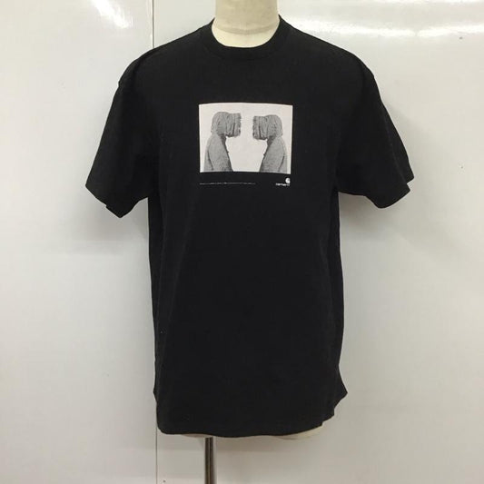 カーハート Carhartt Tシャツ 半袖 半袖カットソー プリントTシャツ クルーネックカットソー L プリント 黒 / ブラック /  メンズ USED 古着 中古 10112752
