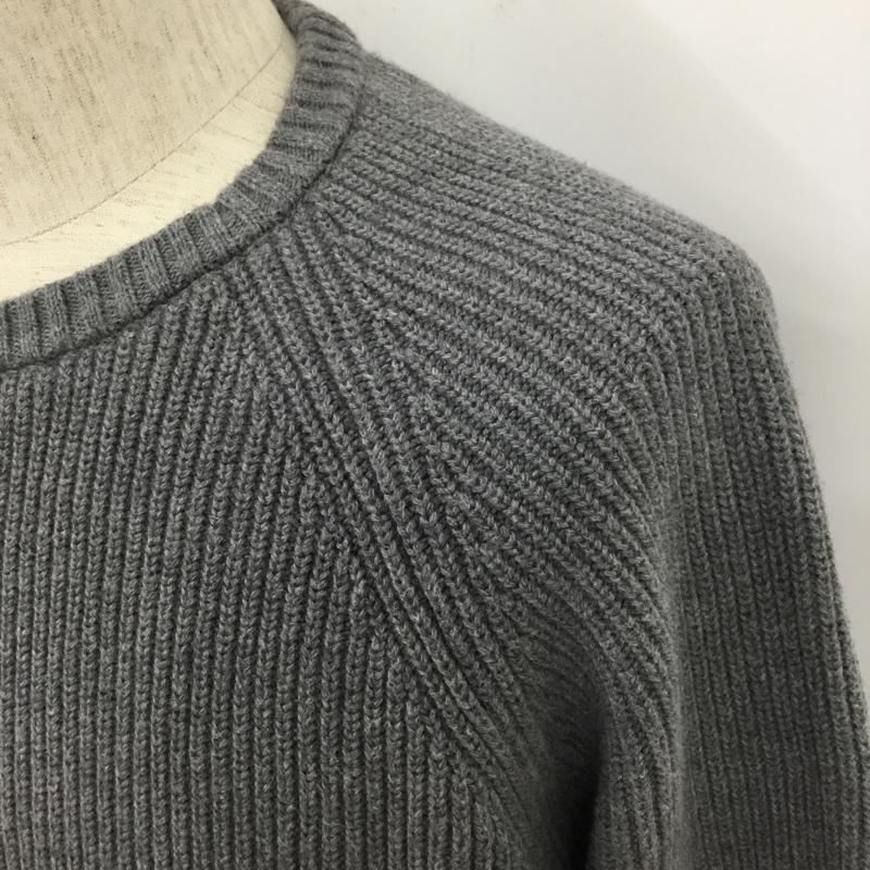 ザラ ZARA ニット、セーター 長袖 1775 401 803 クルーネック ラグランスリーブ XL 無地 灰 / グレー / メンズ USED 古着 中古 10107033