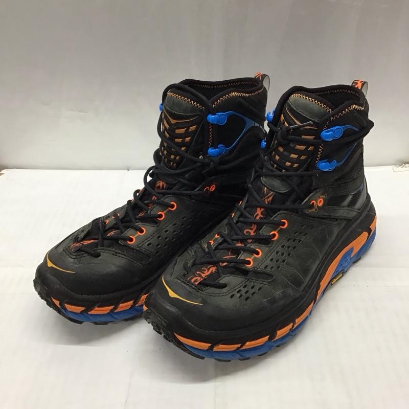 ホカオネオネ HOKA ONEONE スニーカー スニーカー 1008334 AOCF TOR ULTRA HI WP ANTHRACITE トレッキングシューズ 25cm 25.0cm ロゴ、文字 黒 / ブラック / X 青 / ブルー / X 橙 / オレンジ / メンズ USED 古着 中古 10118198