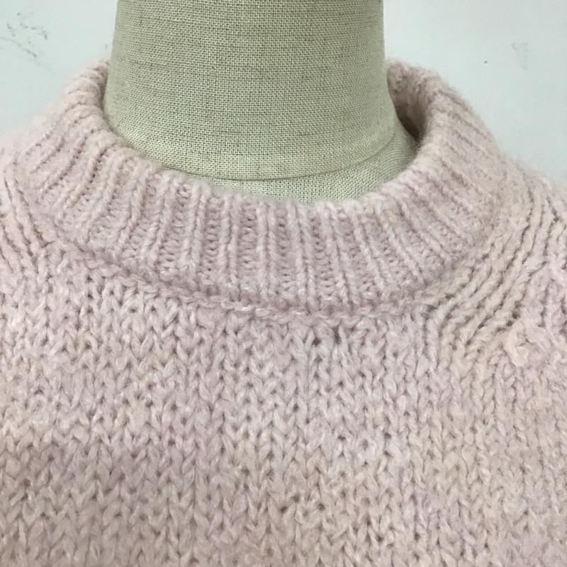 ザラ ZARA ニット、セーター 長袖 長袖ニットカットソー クルーネックカットソー セーター S 無地 桃 / ピンク /  レディース USED 古着 中古 10112112