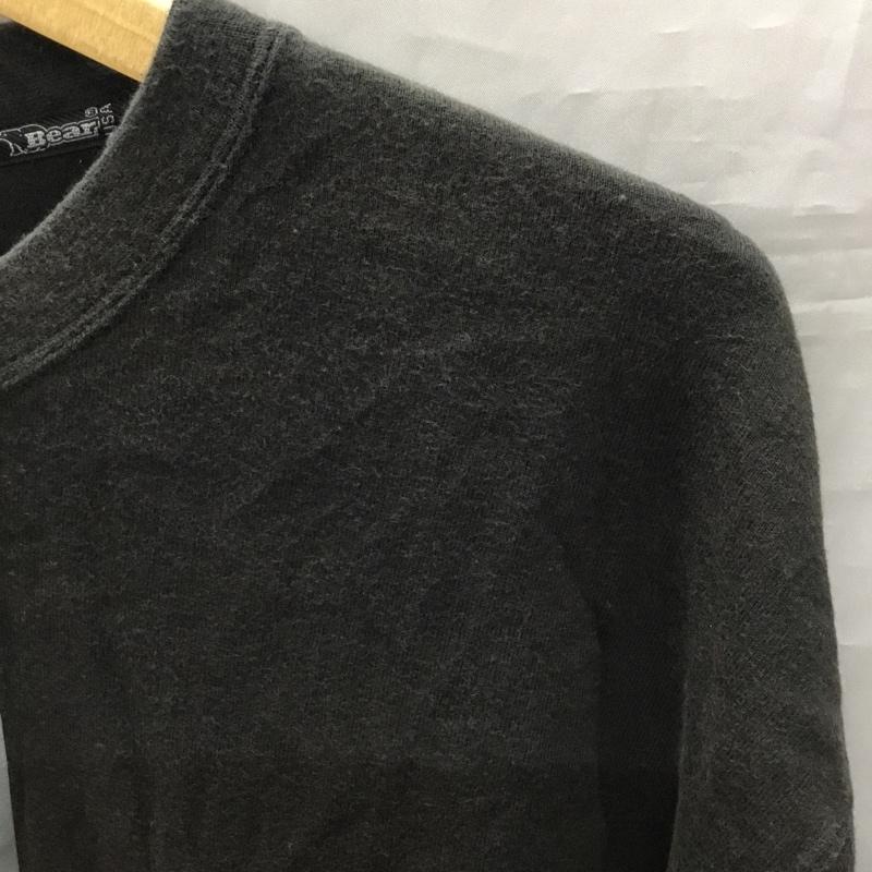 ベアー Bear USA Tシャツ 長袖 B33M9041 クルーネック ロンT プリント クマ XL ロゴ、文字 黒 / ブラック / レディース USED 古着 中古 10119306