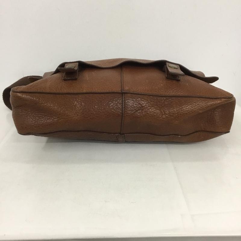 ギャップ GAP ショルダーバッグ ショルダーバッグ レザーバッグ 牛革 無地 茶 / ブラウン / メンズ USED 古着 中古 10134637