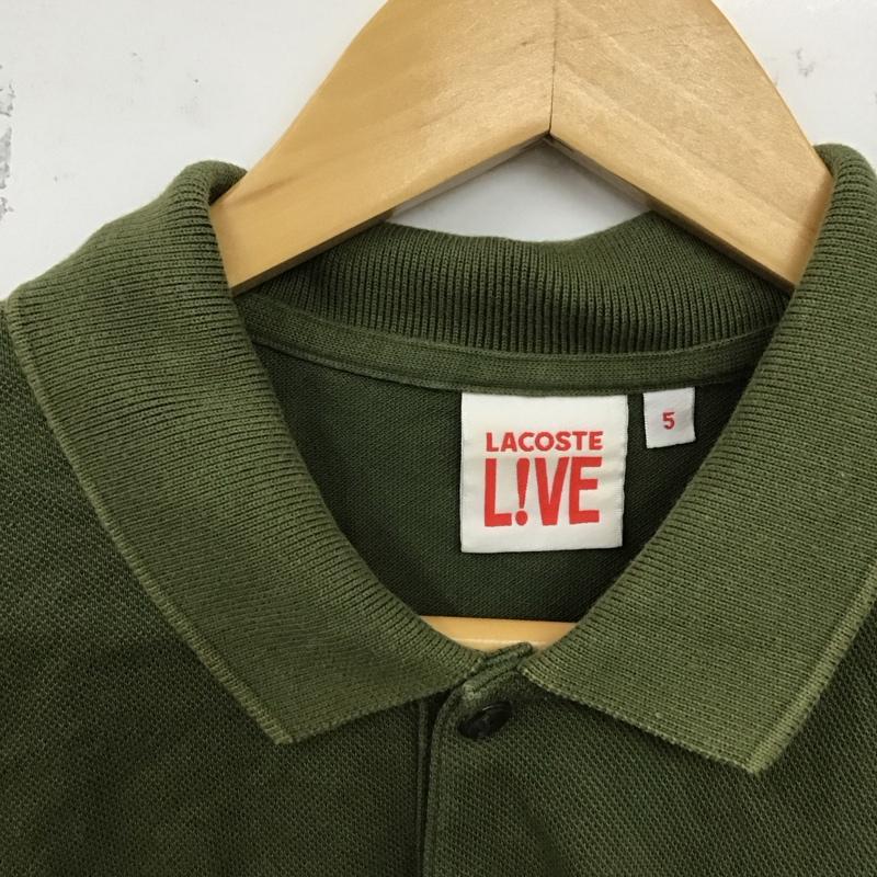 ラコステ LACOSTE ポロシャツ 半袖 5 無地 緑 / グリーン / メンズ USED 古着 中古 10128553