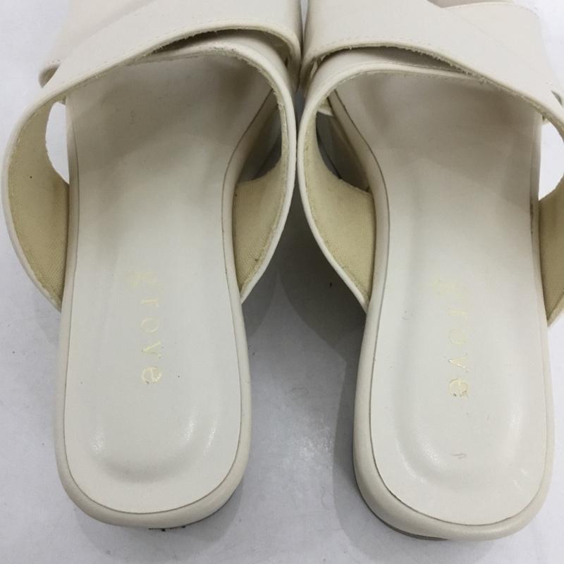 グローブ grove サンダル サンダル M 無地 アイボリー / アイボリー / レディース USED 古着 中古 10130586