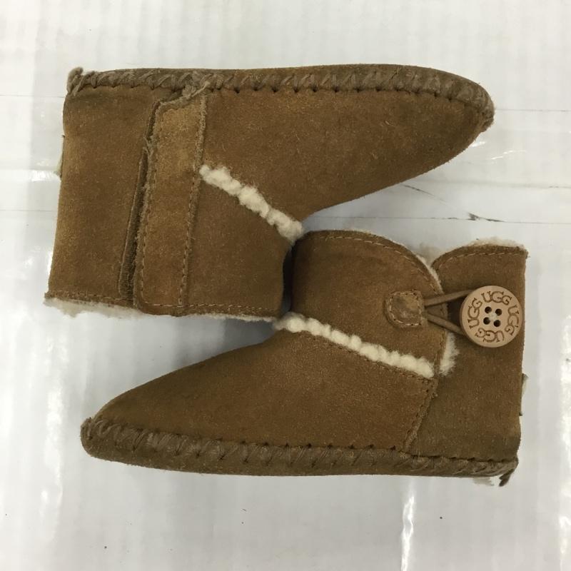 アグ UGG ブーツ ショートブーツ 1018136I ベビー レミー II Lemmy II 12.5cm 箱有 12.5cm ロゴ、文字 キャメル / キャメル / ガールズ USED 古着 中古 10105970