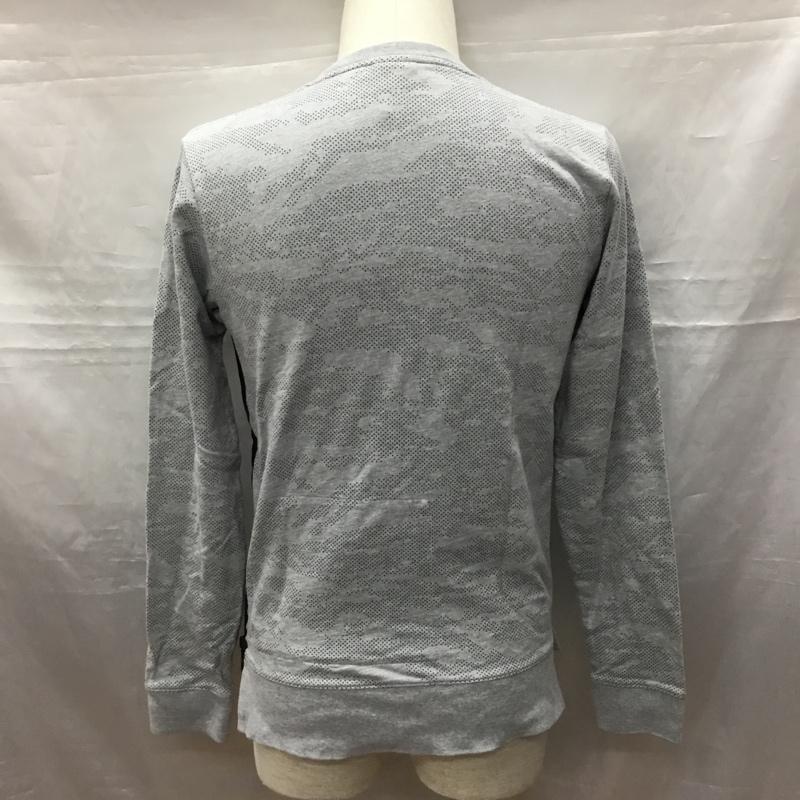 ナイキ NIKE トレーナー 長袖 長袖スウェット 長袖トレーナー リブカットソー 長袖カットソー スポーツウェア XS ロゴ、文字 灰 / グレー / メンズ USED 古着 中古 10116695
