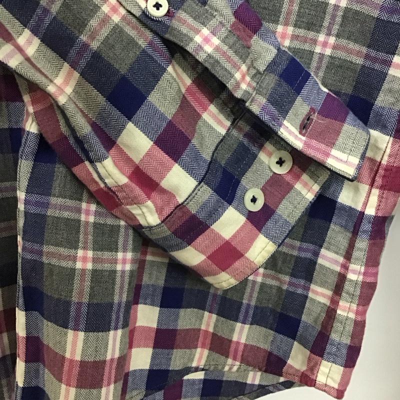 バーバリーブラックレーベル BURBERRY BLACK LABEL シャツ、ブラウス 長袖 D1M12-611-05 チェック 2 ワンポイント マルチカラー / マルチカラー / メンズ USED 古着 中古 10139609