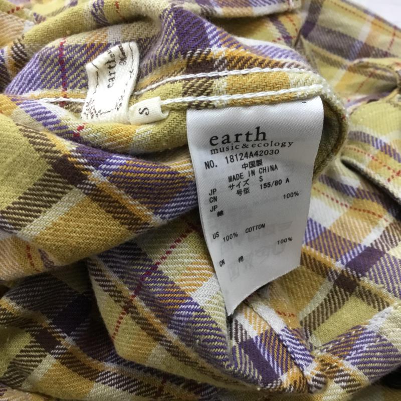 アースミュージックアンドエコロジー earth music&ecology シャツ、ブラウス 長袖 チェックシャツ S チェック マルチカラー / マルチカラー / レディース USED 古着 中古 10042302