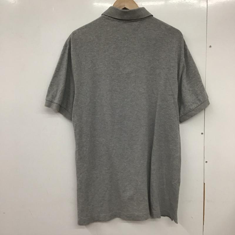 トミーヒルフィガー TOMMY HILFIGER ポロシャツ 半袖 半袖ポロシャツ 半袖カットソー カラーシャツ XL ロゴ、文字 灰 / グレー / メンズ USED 古着 中古 10132684