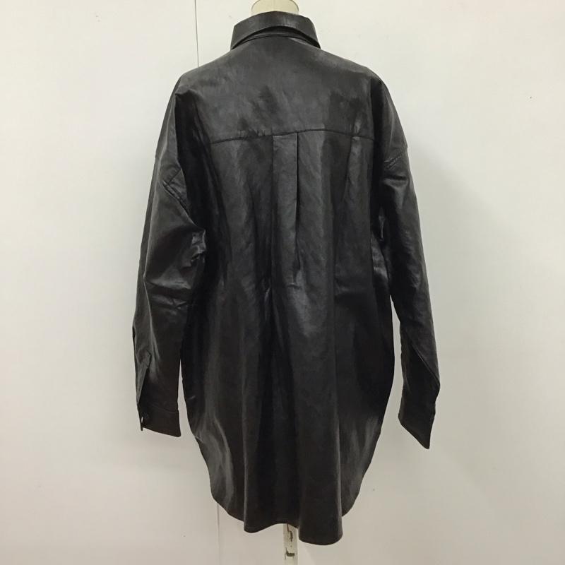 フリークスストア FREAK S STORE シャツ、ブラウス 長袖 長袖シャツ カラーシャツ フェイクレザーシャツ 長袖カットソー FREE 無地 黒 / ブラック / レディース USED 古着 中古 10122471