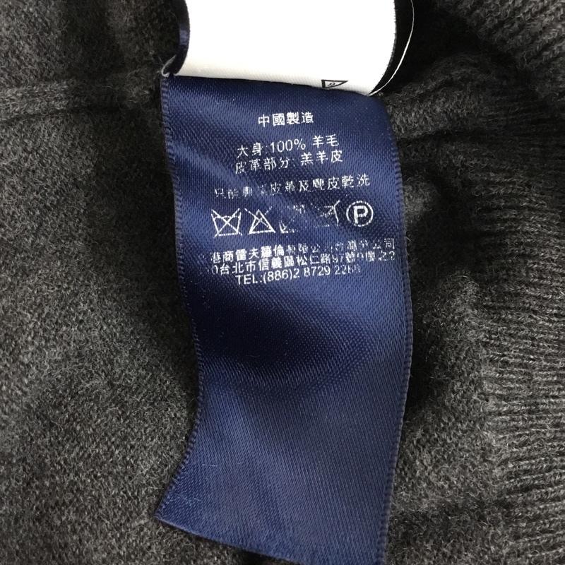 ポロバイラルフローレン Polo by RALPH LAUREN ニット、セーター 長袖 長袖ニットカットソー ニット セーター ジップネックニット リブニット XL 無地 灰 / グレー / メンズ USED 古着 中古 10110039