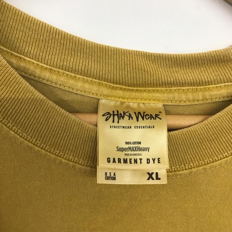 シャカウエア Shaka wear Tシャツ 半袖 半袖カットソー 無地Tシャツ クルーネックカットソー XL 無地 黄 / イエロー / メンズ USED 古着 中古 10138100