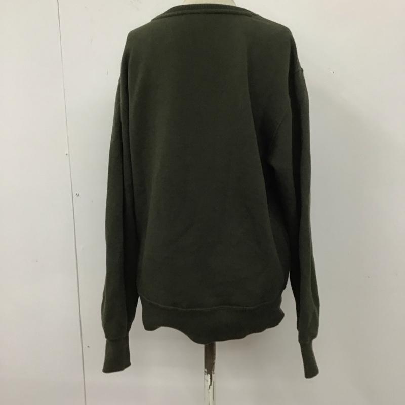 チャンピオン Champion トレーナー 長袖 C7-N001M スウェット 裏起毛 M ワンポイント カーキ / カーキ / レディース USED 古着 中古 10111425