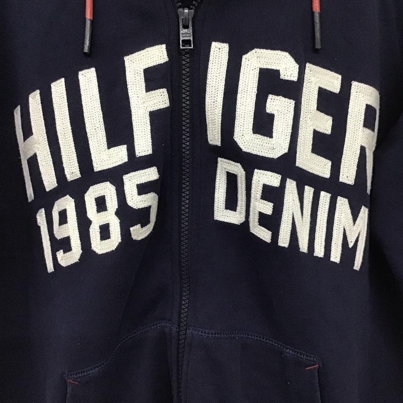 ヒルフィガーデニム HILFIGER DENIM パーカー 長袖 長袖パーカー S ロゴ、文字 紺 / ネイビー / メンズ USED 古着 中古 10133125