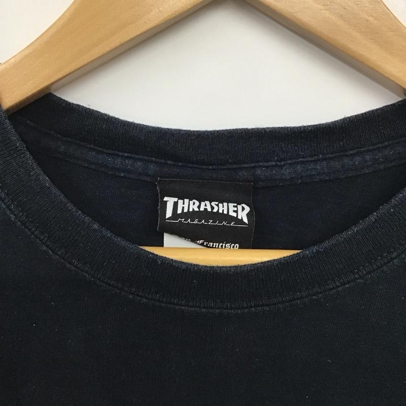 スラッシャー THRASHER Tシャツ 半袖 半袖カットソー プリントTシャツ クルーネックカットソー L ロゴ、文字 黒 / ブラック / メンズ USED 古着 中古 10138163