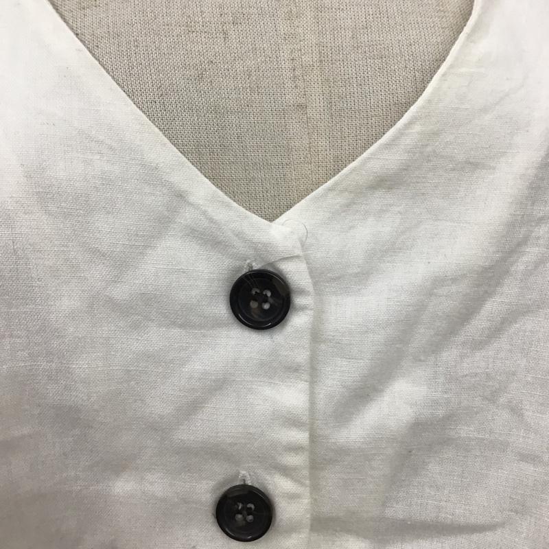 ザラ ZARA シャツ、ブラウス 半袖 M 無地 オフホワイト / オフホワイト / レディース USED 古着 中古 10105892