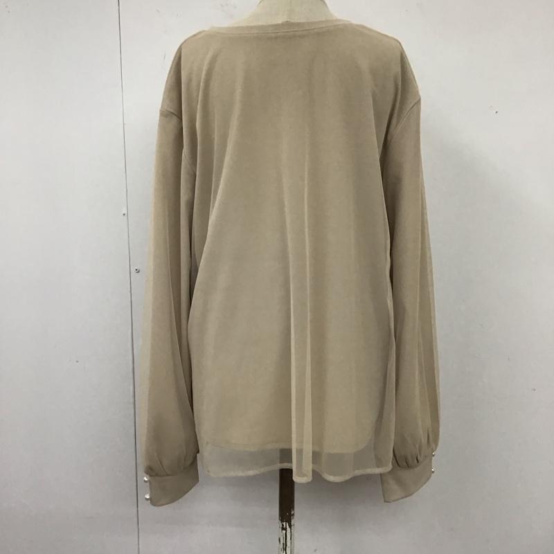ロペピクニック ROPE PICNIC カットソー 長袖 長袖カットソー クルーネックカットソー ロングスリーブカットソー 38 無地 ベージュ / ベージュ / レディース USED 古着 中古 10118592