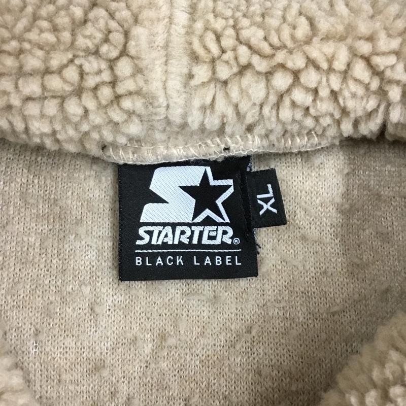 スターター STARTER パーカー 長袖 長袖パーカー フード付きパーカー プリントスウェット フリーストレーナー XL ロゴ、文字 ベージュ / ベージュ /  メンズ USED 古着 中古 10120283