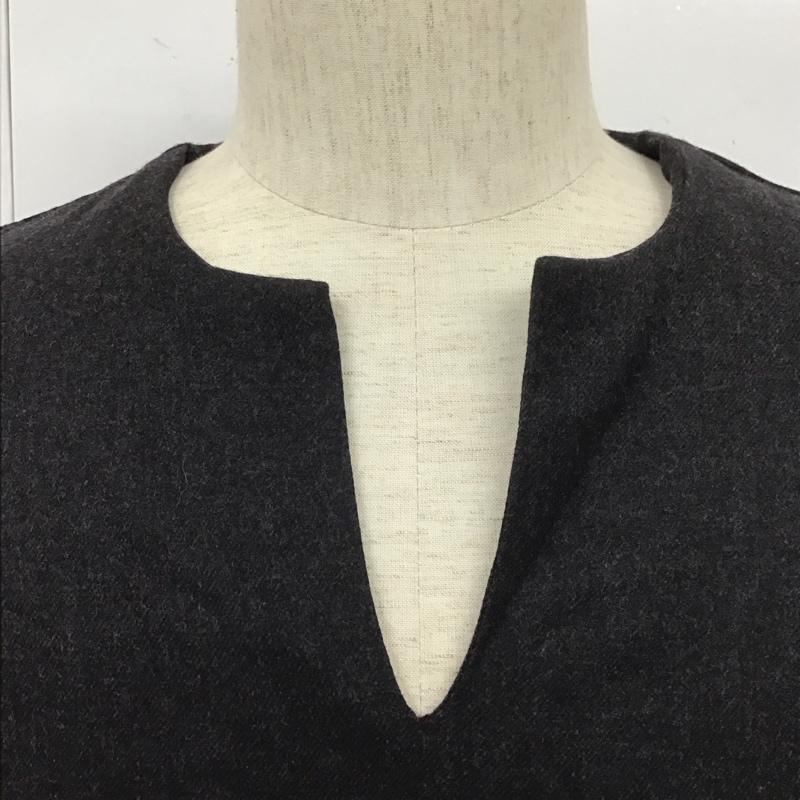 キート kiit シャツ、ブラウス 長袖 長袖シャツ Vネックカジュアルカットソー ノーカラーシャツカットソー 3 無地 黒 / ブラック / メンズ USED 古着 中古 10107768