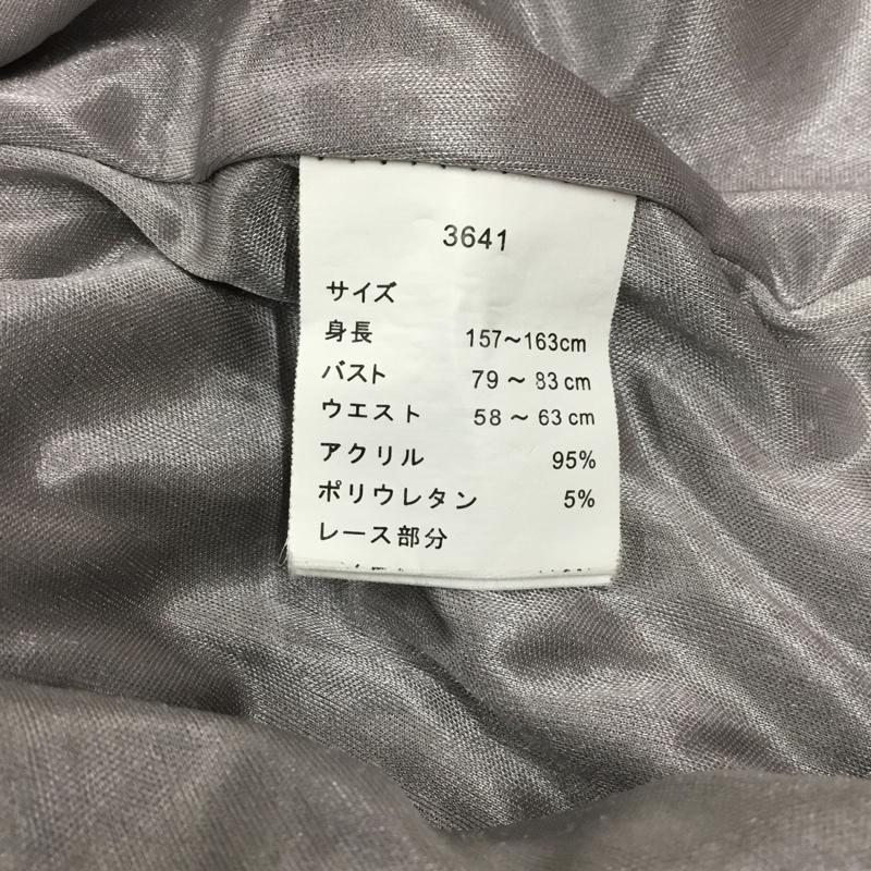 セシルマクビー CECIL McBEE チュニック 長袖 レース ミニワンピース 無地 灰 / グレー / レディース USED 古着 中古 10118491