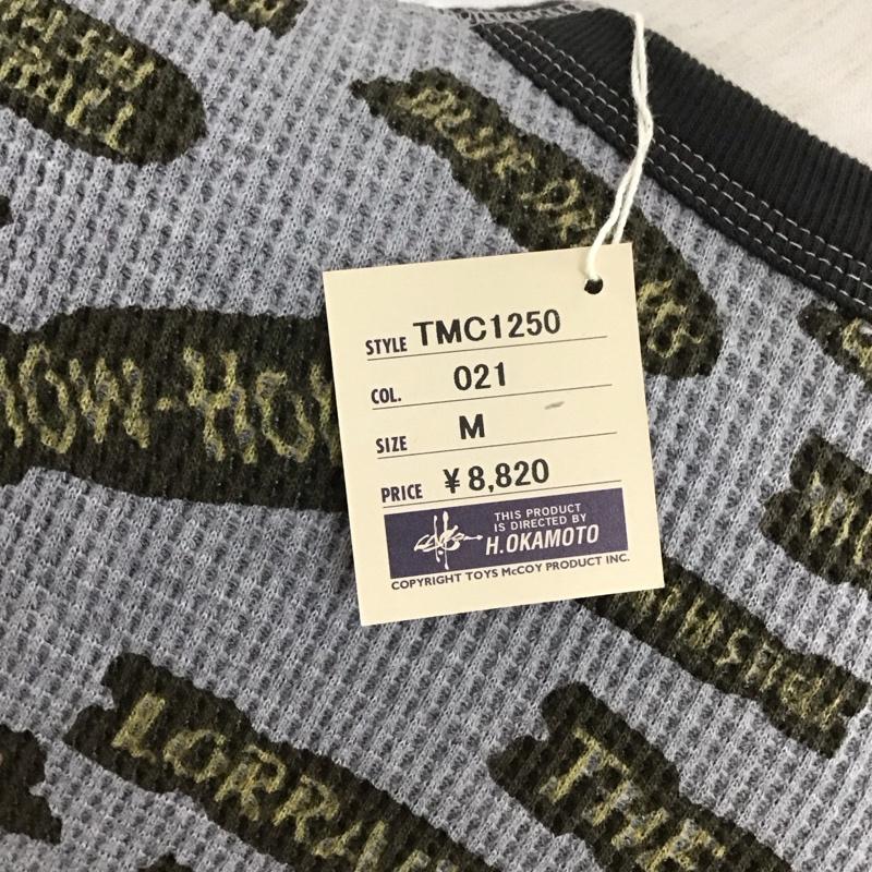 トイズマッコイ TOYS McCOY カットソー 長袖 TMC1250 サーマル ロンT ワッフル タグ付き M 総柄 灰 / グレー /  メンズ USED 古着 中古 10111203