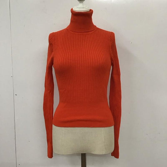 ザラ ZARA ニット、セーター 長袖 長袖ニットカットソー ニット セーター タートルネックニット S 無地 橙 / オレンジ /  レディース USED 古着 中古 10113829
