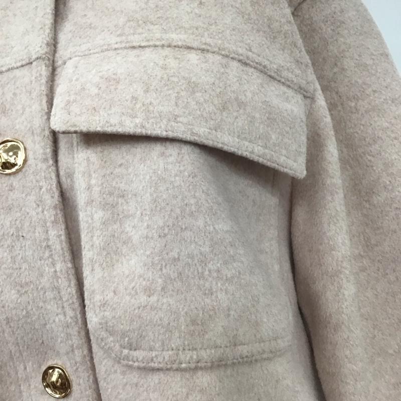 ザラ ZARA ジャケット、上着 ジャケット、ブレザー 3046 262 620 ノーカラー クロップド丈 XL 無地 桃 / ピンク / レディース USED 古着 中古 10112977