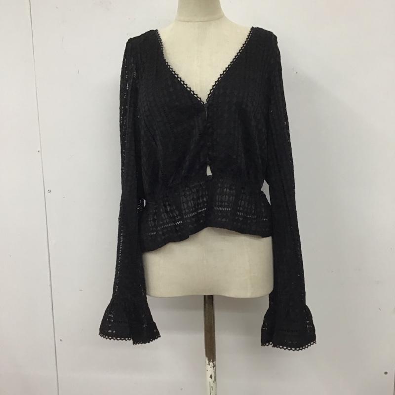 スライ SLY カットソー 長袖 030bsy30-0550 DIA LACE BOLERO 2 無地 黒 / ブラック / レディース USED 古着 中古 10119877