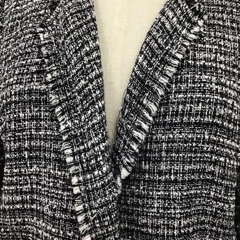 ザラ ZARA ジャケット、上着 ジャケット、ブレザー 7901 031 108 ノーカラー タグ付き M 黒 / ブラック / X 白 / ホワイト / レディース USED 古着 中古 10112359