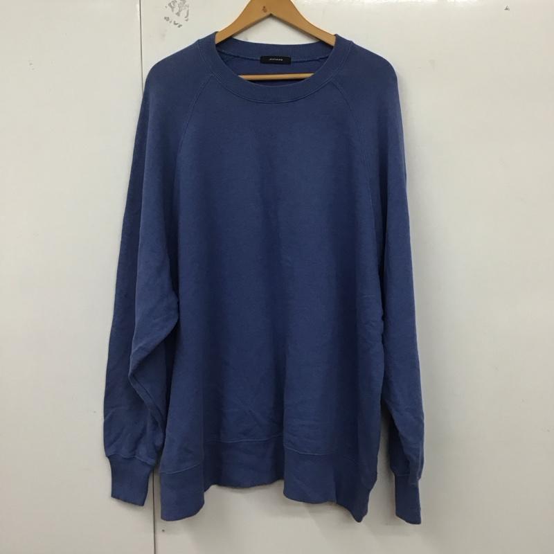 ジーナシス JEANASIS トレーナー 長袖 長袖トレーナー スウェット クルーネック プルオーバー FREE 無地 青 / ブルー / レディース USED 古着 中古 10129775