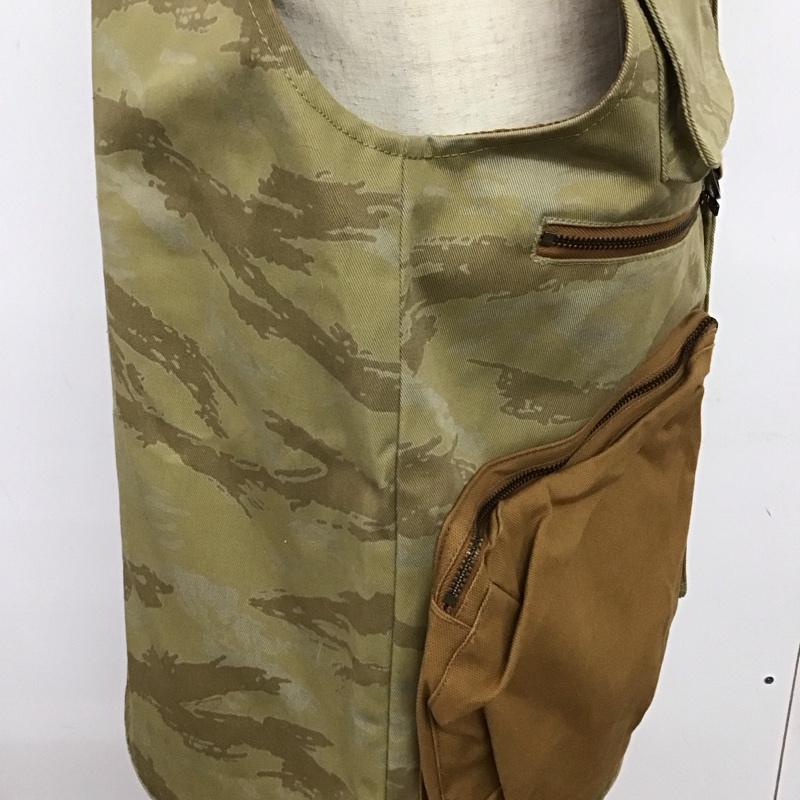 ディッキーズ Dickies ベスト ベスト ベスト ノースリーブカットソー 前ボタン ジップアップ S ロゴ、文字 マルチカラー / マルチカラー / メンズ USED 古着 中古 10123718