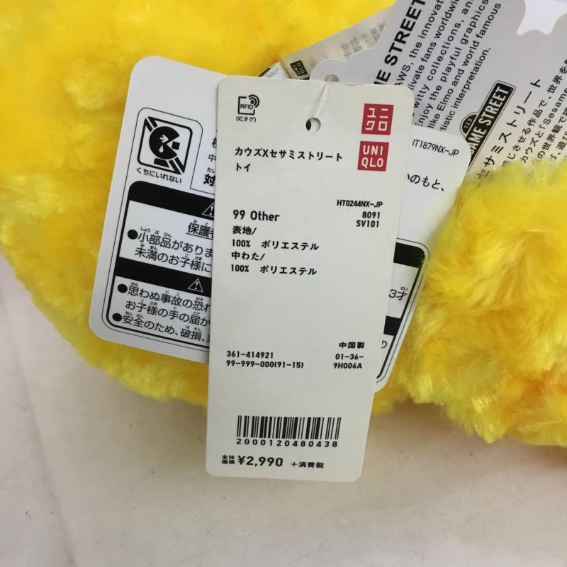 ユニクロ UNIQLO ファッション小物 ファッション小物 361-414921 KAWS x SESAME STREET ぬいぐるみ タグ付き ビッグバード キャラクター 黄 / イエロー / メンズ USED 古着 中古 10131792
