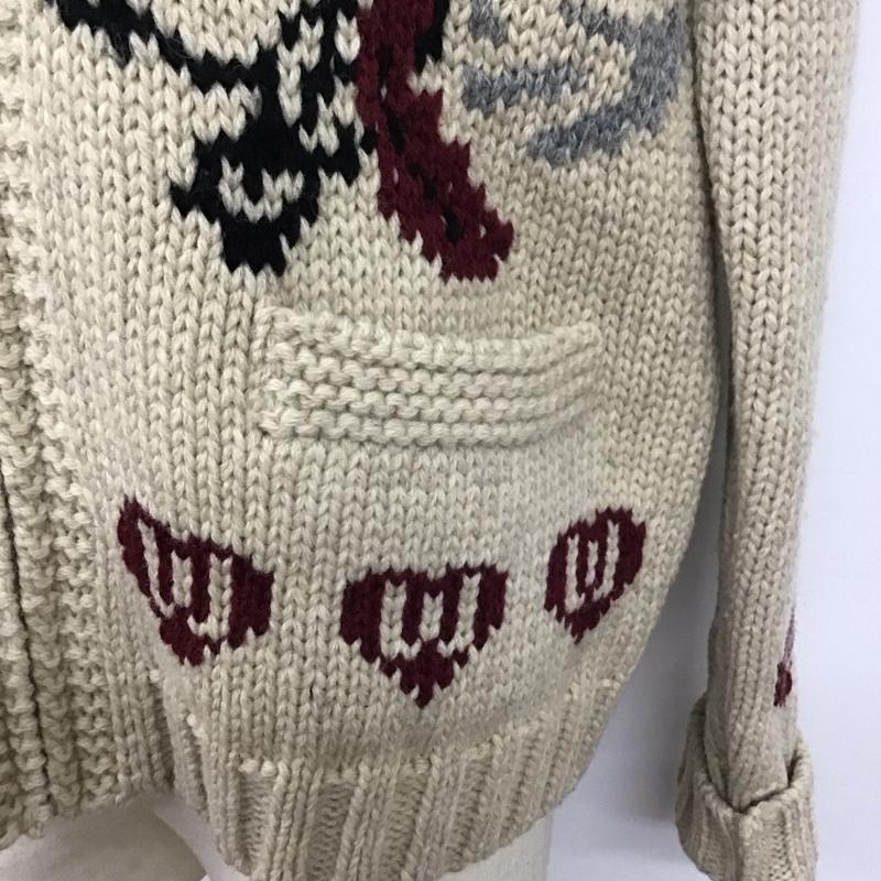 ウィアード WEIRDO カーディガン 長袖 ウルフ 日本製 ニット L マルチカラー / マルチカラー / メンズ USED 古着 中古 10115070